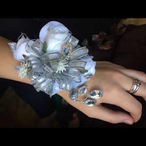 Silver corsage